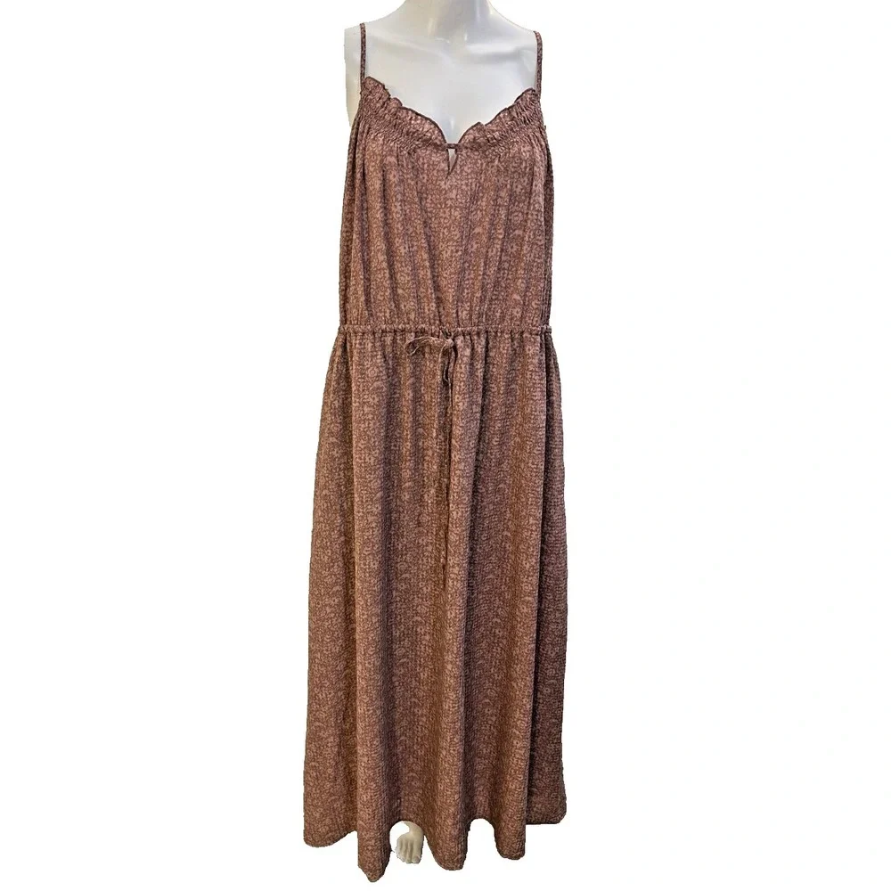Universal Thread Womans Floral Boho Midi Dress Size‎ XL Flowy Sleeveless Cottage